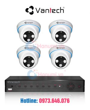 Trọn bộ 4 camera vantech 1.3mp chính hãng giá rẻ tại hanumi.vn