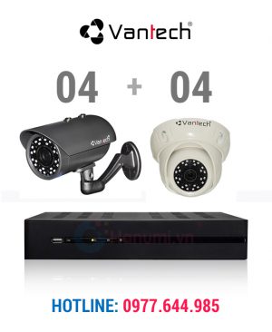 Trọn bộ 08 camera Vantech 2.0 chính hãng AHD giá tốt tại Hanumi.vn