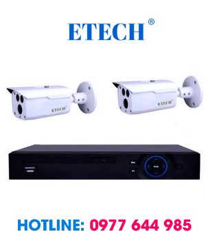 Trọn bộ 2 camera HDCVI ETECH giá rẻ